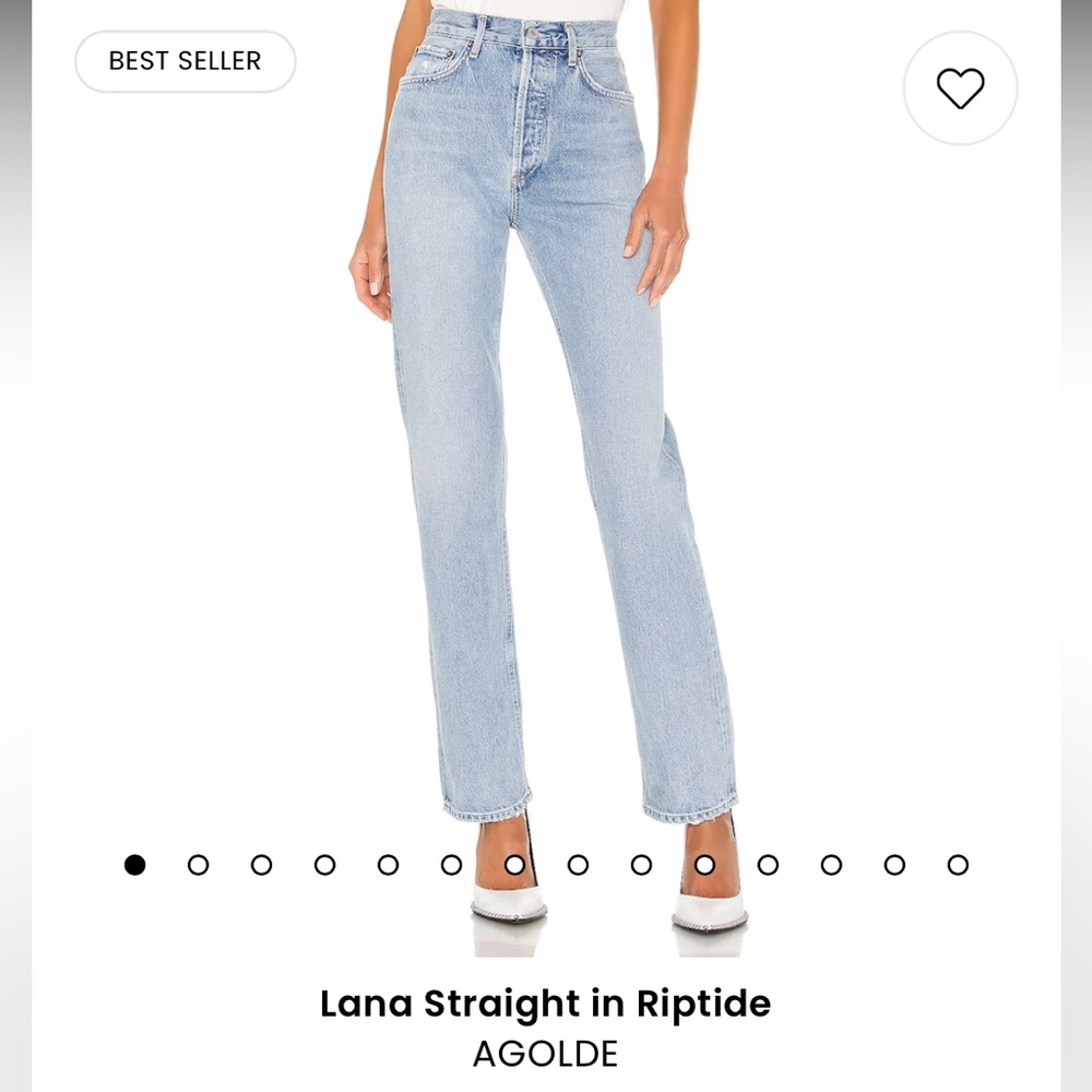 Lana Straight Agolde Jeans in Riptide
